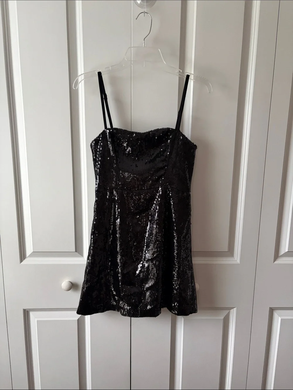 fcuk black dress French Connection Rhodes Poplin V-Neck Mini Dress Black